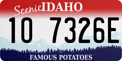 ID license plate 1O7326E