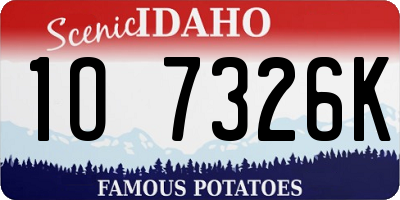 ID license plate 1O7326K