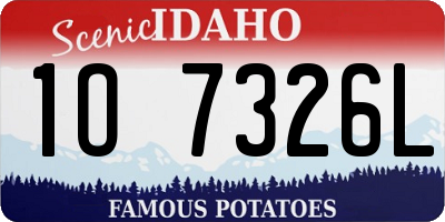 ID license plate 1O7326L