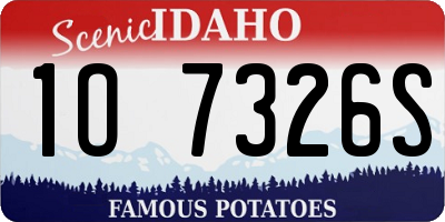 ID license plate 1O7326S