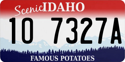 ID license plate 1O7327A