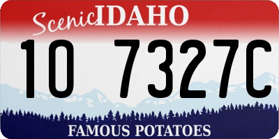 ID license plate 1O7327C