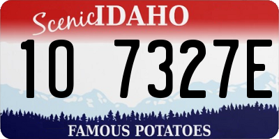 ID license plate 1O7327E