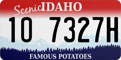 ID license plate 1O7327H