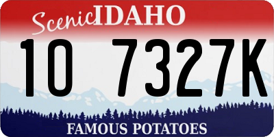 ID license plate 1O7327K