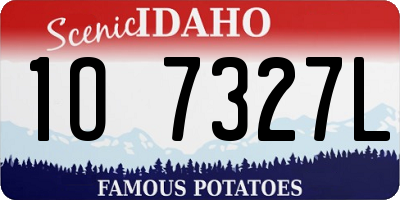 ID license plate 1O7327L