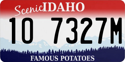 ID license plate 1O7327M