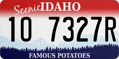 ID license plate 1O7327R