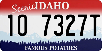 ID license plate 1O7327T