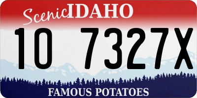ID license plate 1O7327X