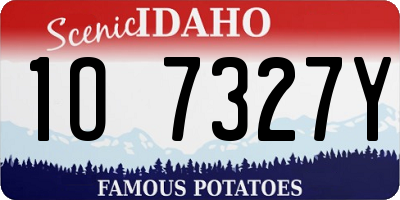 ID license plate 1O7327Y