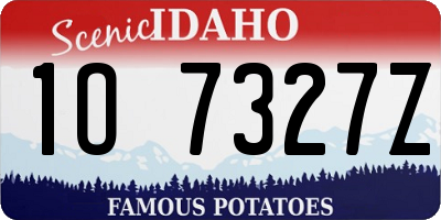 ID license plate 1O7327Z