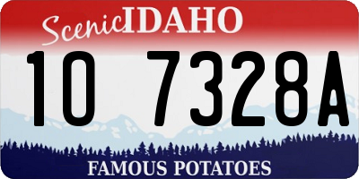 ID license plate 1O7328A