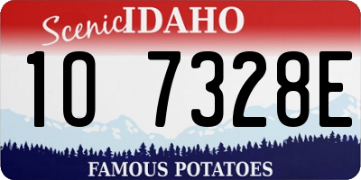 ID license plate 1O7328E