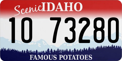 ID license plate 1O7328O