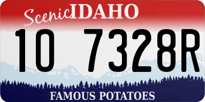 ID license plate 1O7328R