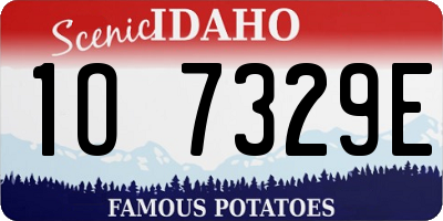 ID license plate 1O7329E