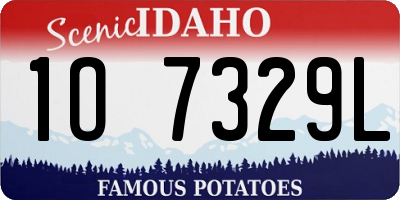 ID license plate 1O7329L