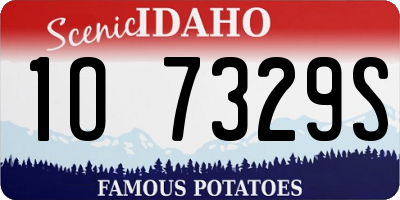 ID license plate 1O7329S