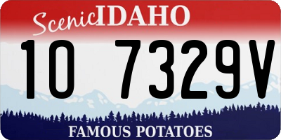 ID license plate 1O7329V