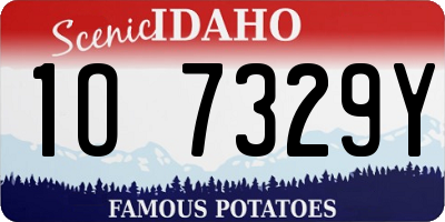 ID license plate 1O7329Y