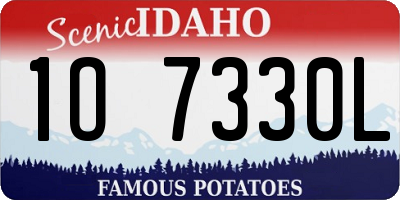 ID license plate 1O7330L