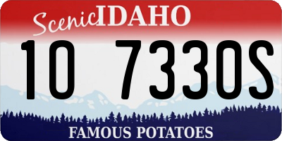 ID license plate 1O7330S