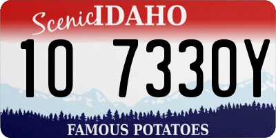ID license plate 1O7330Y
