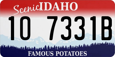 ID license plate 1O7331B