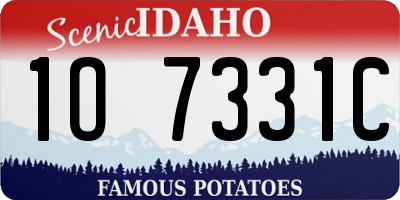 ID license plate 1O7331C