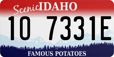 ID license plate 1O7331E