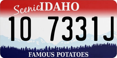 ID license plate 1O7331J
