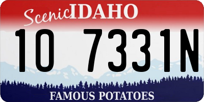 ID license plate 1O7331N