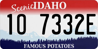 ID license plate 1O7332E