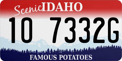 ID license plate 1O7332G