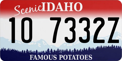 ID license plate 1O7332Z