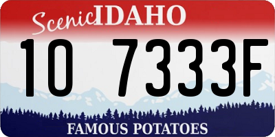 ID license plate 1O7333F