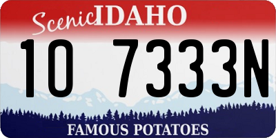 ID license plate 1O7333N