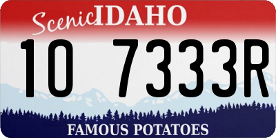 ID license plate 1O7333R