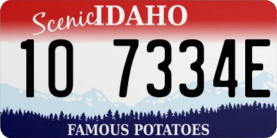 ID license plate 1O7334E
