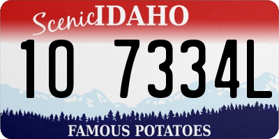 ID license plate 1O7334L