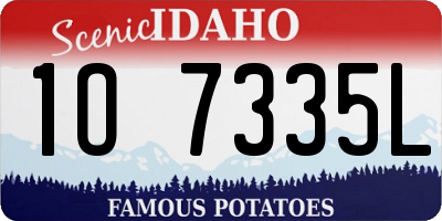 ID license plate 1O7335L