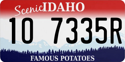 ID license plate 1O7335R
