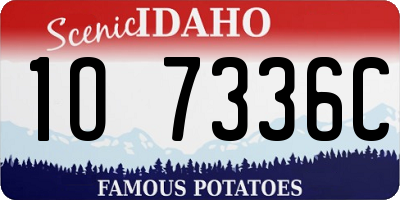 ID license plate 1O7336C