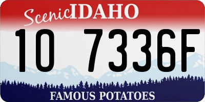 ID license plate 1O7336F