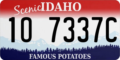 ID license plate 1O7337C