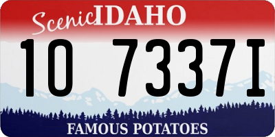 ID license plate 1O7337I