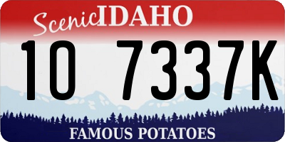 ID license plate 1O7337K
