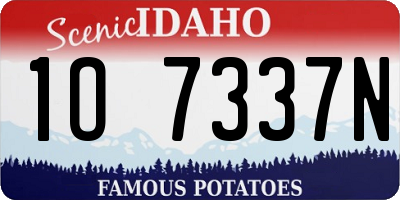 ID license plate 1O7337N