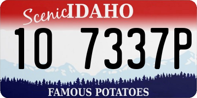 ID license plate 1O7337P